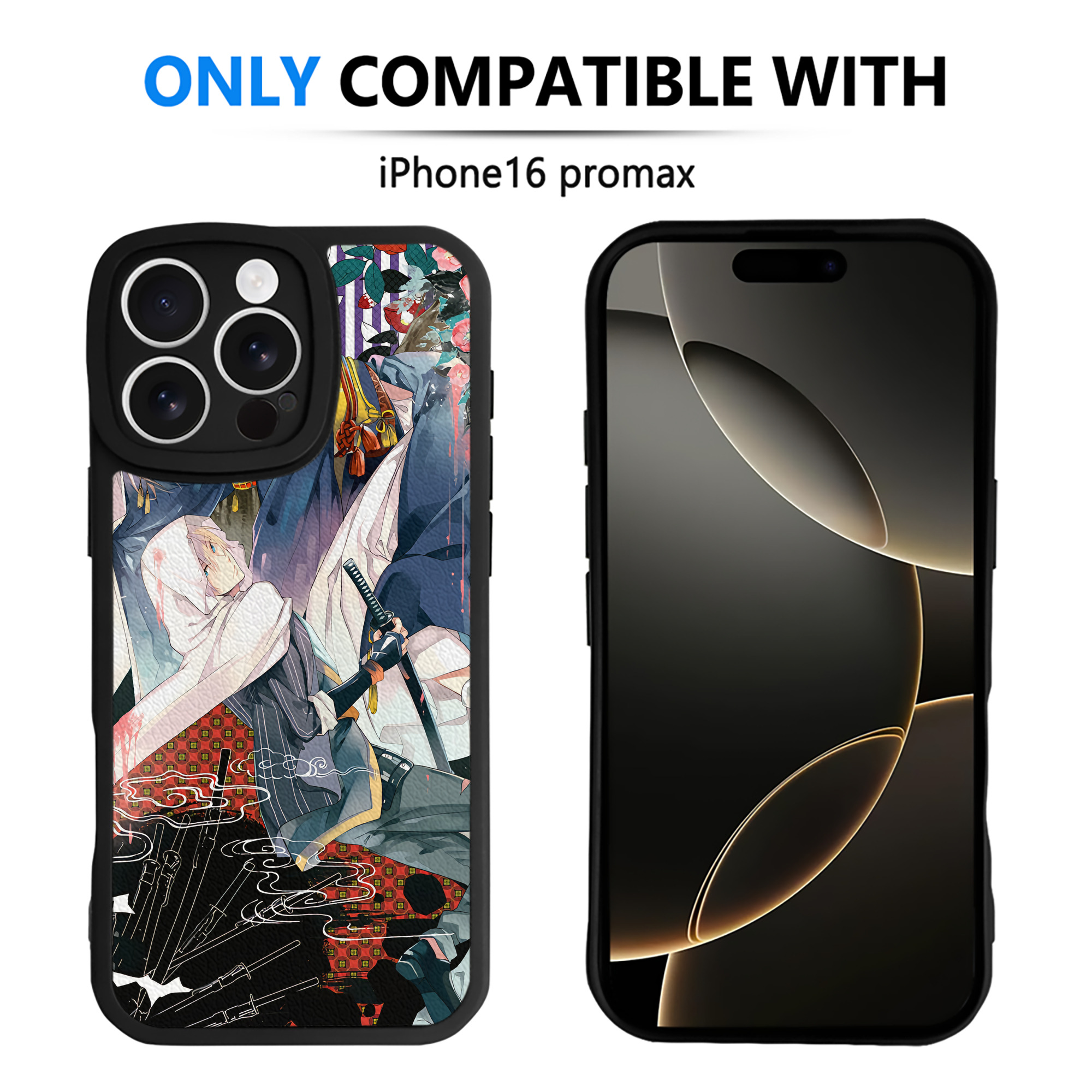 （画像用） 刀剣乱舞 Touken Ranbu 【iPhone 16シリーズ対応】シリコンスマホケース（レザー調） 材質：シリコン